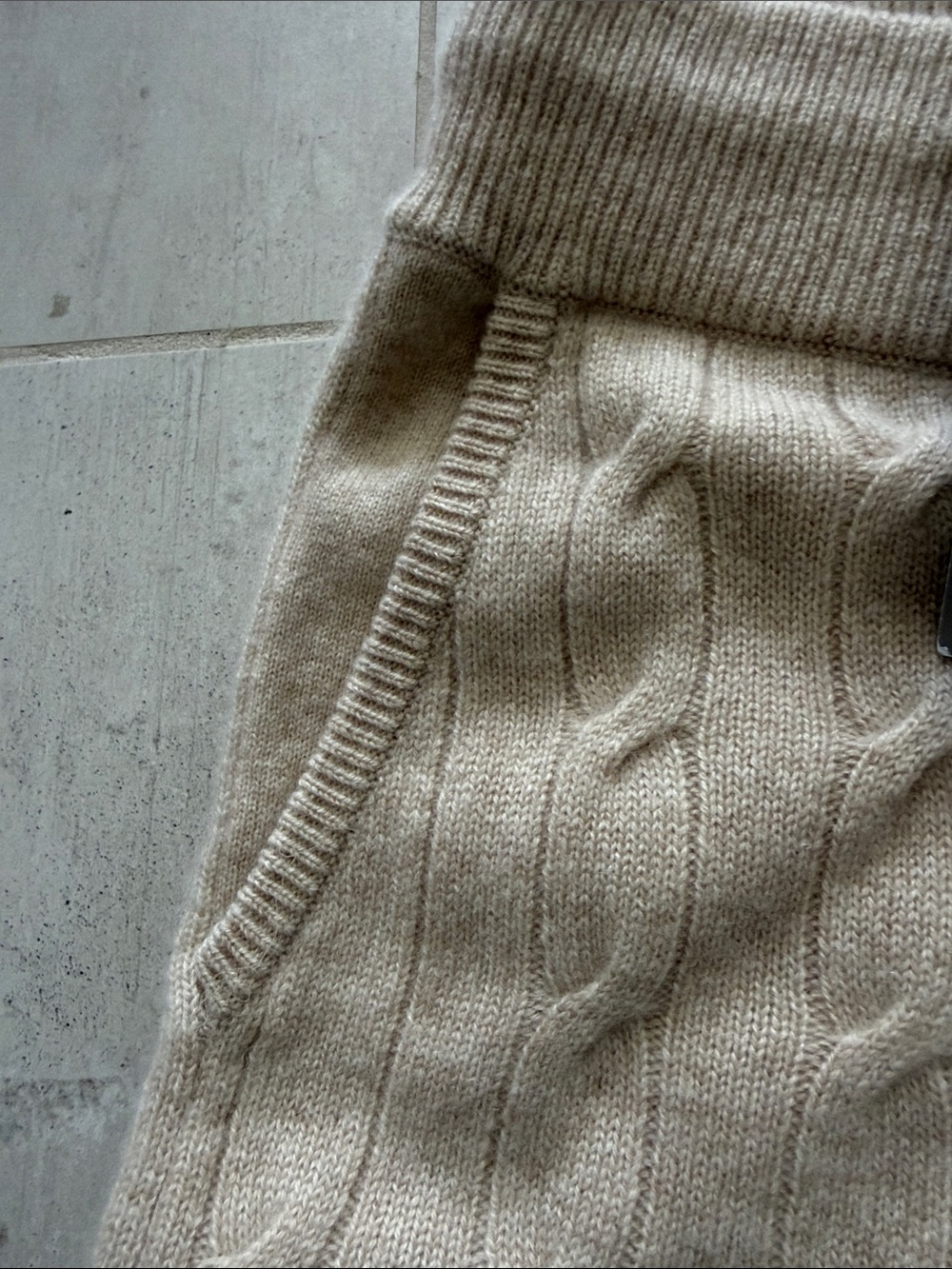 NWT Ralph Lauren 100% Cashmere Cable-Knit Drawstring Pants - Picture 8 of 8
